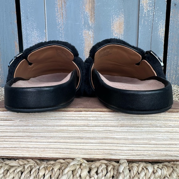 Kate Spade Cici Faux Fur Embellished Mules Flats Black Sz 7 - Picture 5 of 15